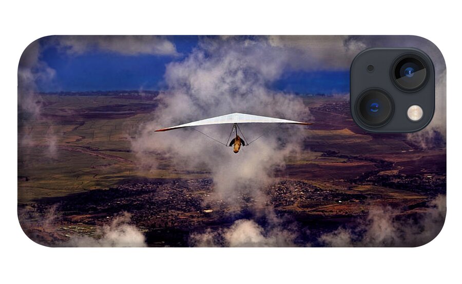 Hang Gliding iPhone 13 Case featuring the photograph Soaring Through The Clouds by Susan Rissi Tregoning
