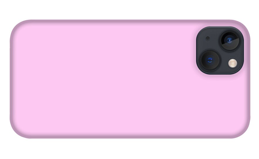 Solid Colors iPhone 13 Case featuring the digital art Soft Pink Color Decor by Garaga Designs