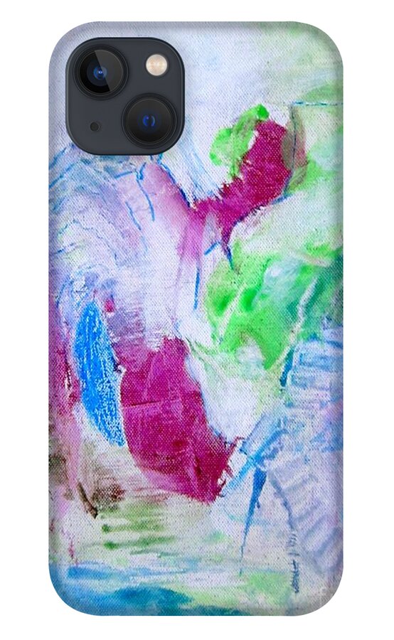 Mind Art iPhone 13 Case featuring the painting Somewhere Invisible by Pilbri Britta Neumaerker