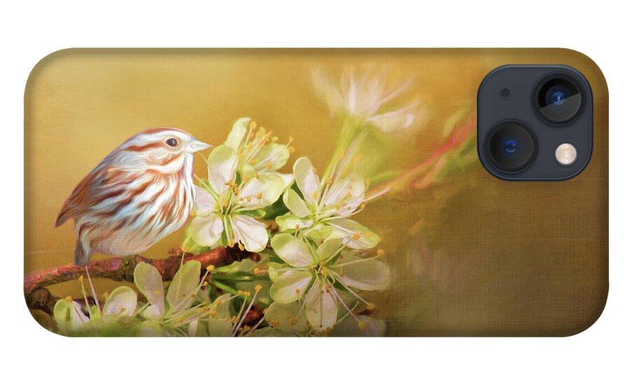 Songbird iPhone 13 Case featuring the photograph Song Sparrow by Cathy Kovarik