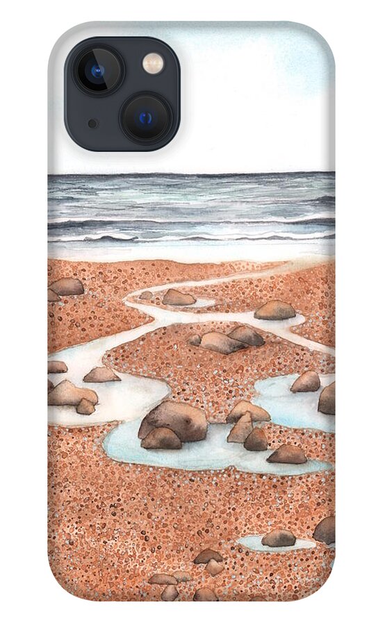 California iPhone 13 Case featuring the painting Sonoma Tidepools by Hilda Wagner