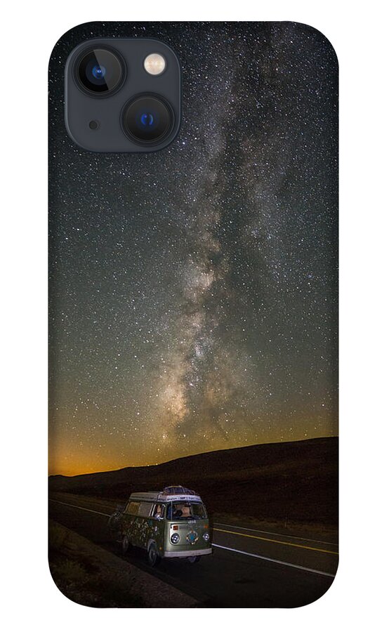 Camping iPhone 13 Case featuring the photograph Sonora the VW Bus Under The Milky Way by Richard Kimbrough