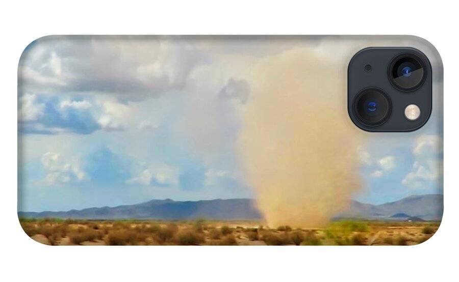 Arizona iPhone 13 Case featuring the photograph Sonoran Desert Dust Devil by Judy Kennedy