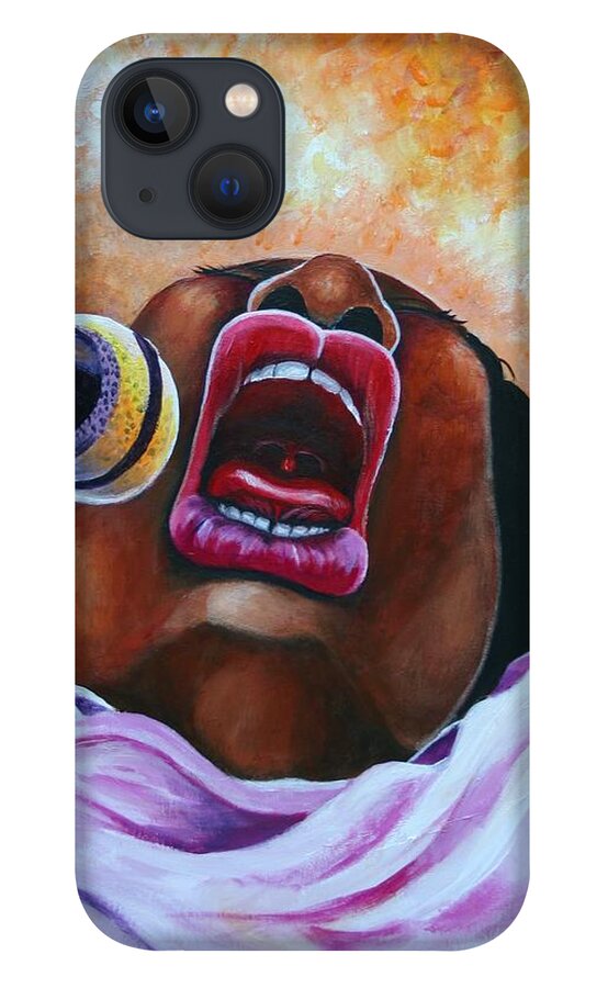 Biglady iPhone 13 Case featuring the painting Souful by Arthur Covington