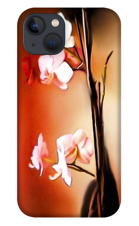 Orchid iPhone 13 Case featuring the digital art Soul Sisters by Sand And Chi