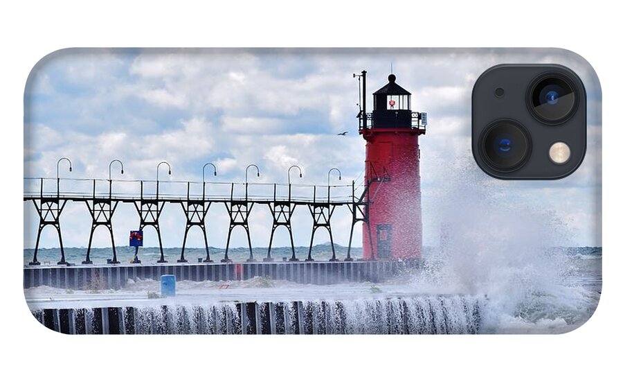 Michigan iPhone 13 Case featuring the photograph South Haven Lighthouse by Nicole Lloyd