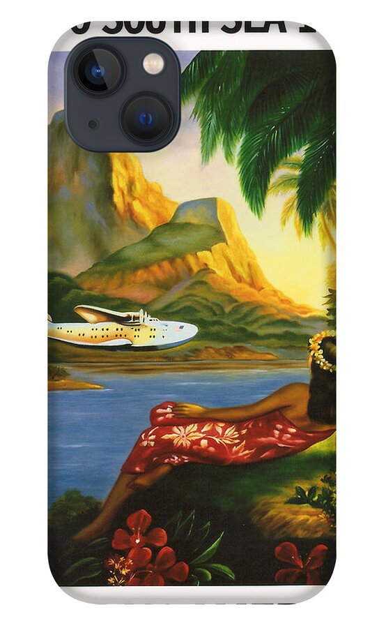 Background iPhone 13 Case featuring the digital art South Sea Isles by Georgia Fowler