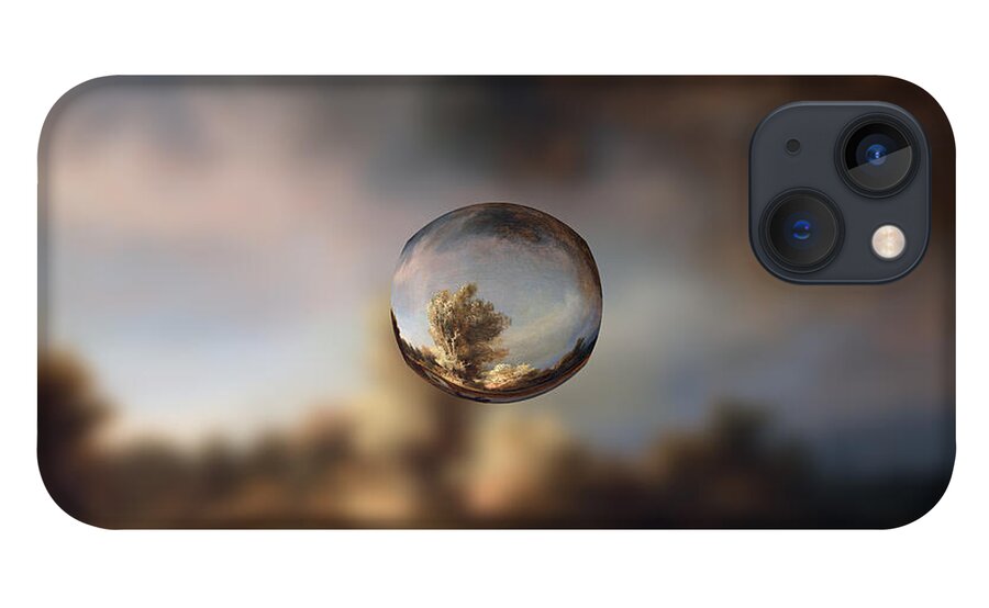 Post Modern iPhone 13 Case featuring the digital art Sphere 13 Rembrandt by David Bridburg