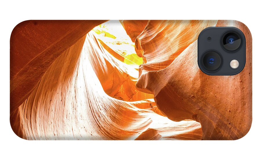 Antelope Canyon iPhone 13 Case featuring the photograph Spiral to the Sun by Ken Arcia