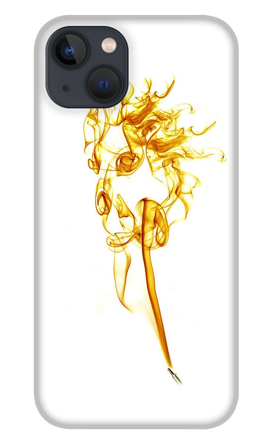 Smoke iPhone 13 Case featuring the photograph Ghostly Smoke - orange by Nick Bywater