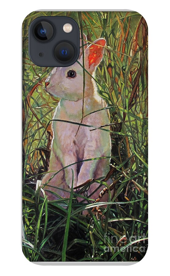 Rabbits iPhone 13 Case featuring the painting Spirit by Patrick Whelan