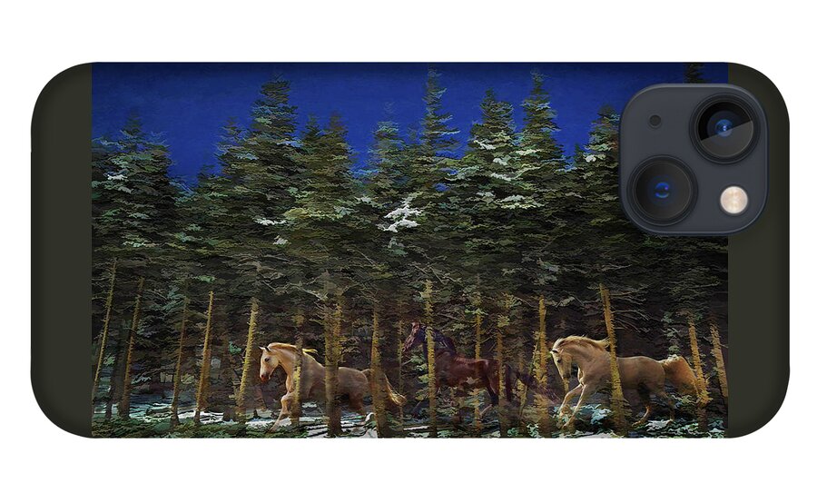 Herds Horses iPhone 13 Case featuring the photograph Spirits of the Forest by Melinda Hughes-Berland