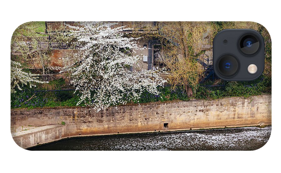 Bath iPhone 13 Case featuring the photograph Spring Blossoms at Bath Spillway by Laura Tucker