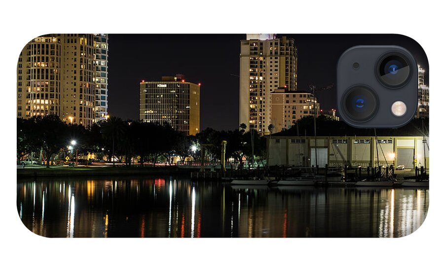 Art iPhone 13 Case featuring the photograph St. Pete at Night by Phil Spitze