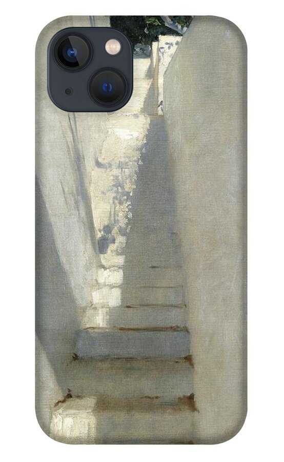 John Singer Sargent iPhone 13 Case featuring the painting Staircase In Capri by John Singer Sargent