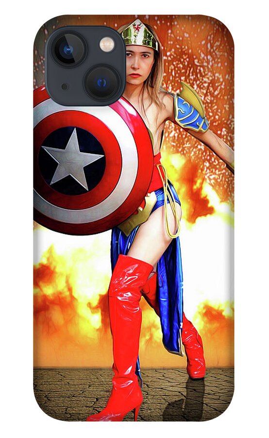 Captain America iPhone 13 Case featuring the photograph Star Spangled Hero by Jon Volden