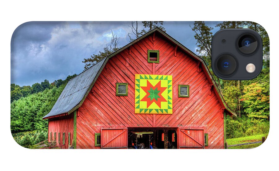 Barn Quilts iPhone 13 Case featuring the photograph Star within a Star by Dale R Carlson