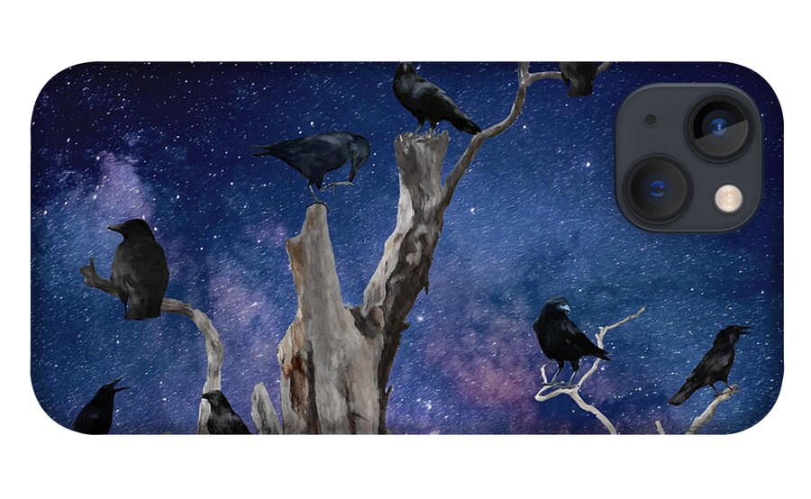 Crow iPhone 13 Case featuring the digital art Starry Starry Night 2 by Jim Hatch