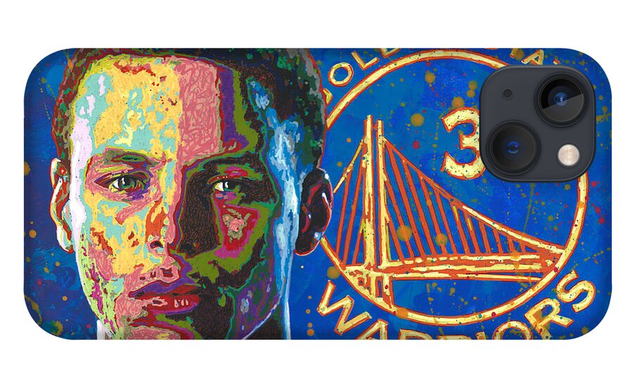 Stephen Curry iPhone 13 Case featuring the painting Steph Curry by Maria Arango