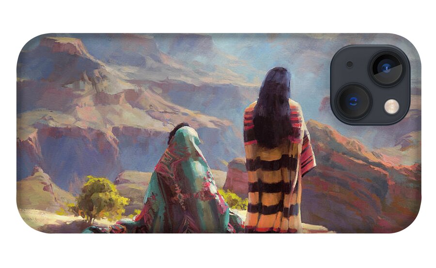 Southwest iPhone 13 Case featuring the painting Stillness by Steve Henderson