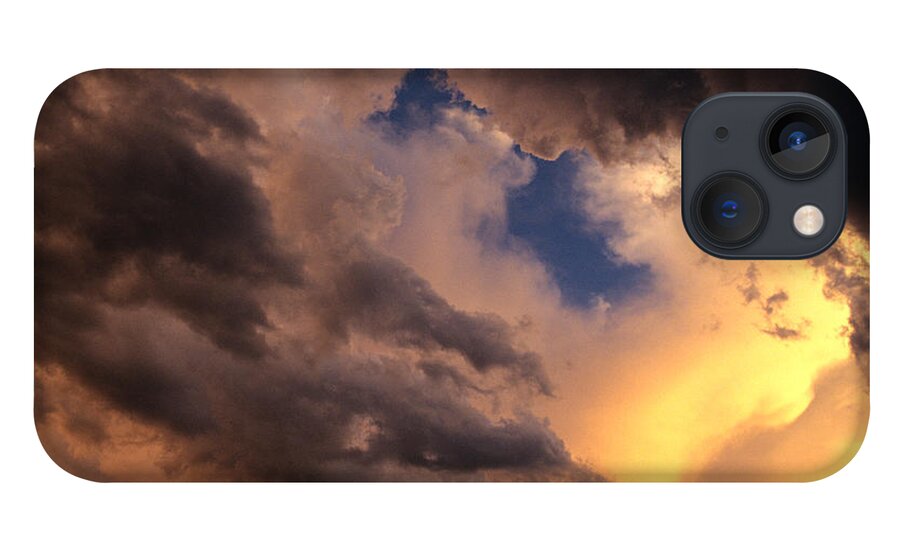 Storm iPhone 13 Case featuring the photograph Storm Clouds aT Sunset by John Harmon