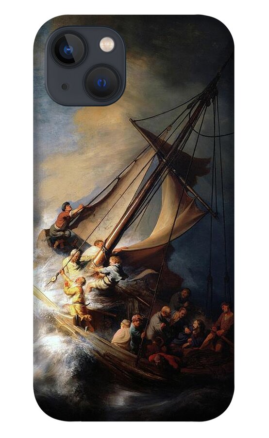 Rembrandt iPhone 13 Case featuring the painting Storm on the Sea of Galilee by Rembrandt van Rijn