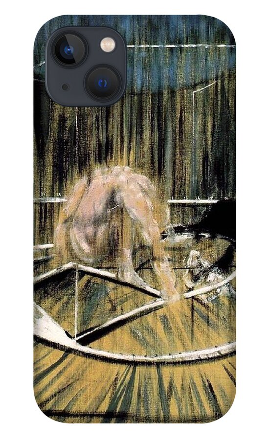 Francis Bacon iPhone 13 Case featuring the painting Study for Crouching Nude by Francis Bacon