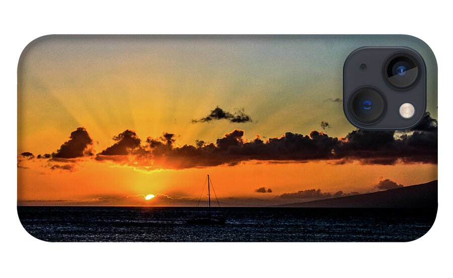 Sailboat Photographs iPhone 13 Case featuring the photograph Stunning Sunset by Joann Copeland-Paul