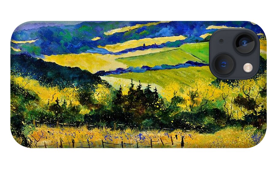 Landscape iPhone 13 Case featuring the painting Summer Landscape by Pol Ledent