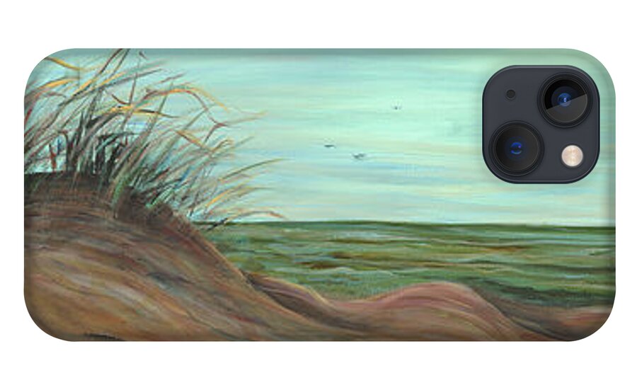 Summer iPhone 13 Case featuring the painting Summer Sand Dunes by Nadine Rippelmeyer