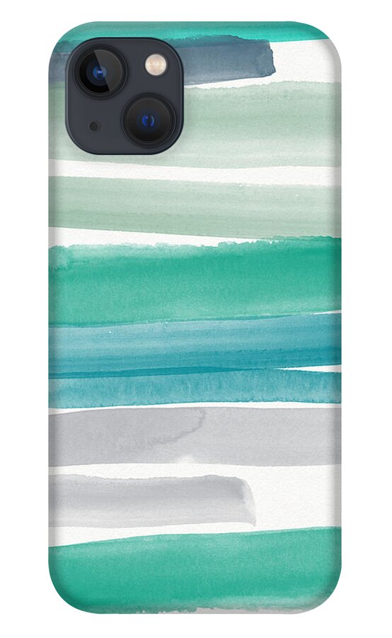 Abstract Sky iPhone 13 Case featuring the painting Summer Sky by Linda Woods