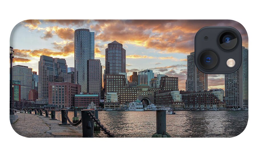 Boston iPhone 13 Case featuring the photograph Summer Sunset at Boston's Fan Pier by Kristen Wilkinson