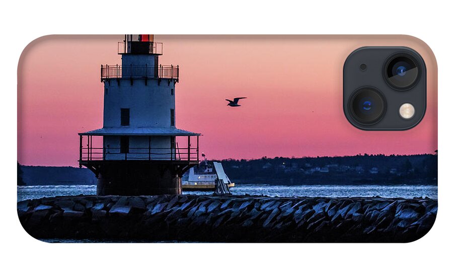 Spring Point Ledge Lighthouse iPhone 13 Case featuring the photograph Sun Rise at Spring Point by Darryl Hendricks