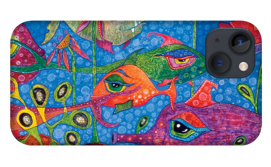 Ocean iPhone 13 Case featuring the painting Sunday Swimmers by Tanielle Childers