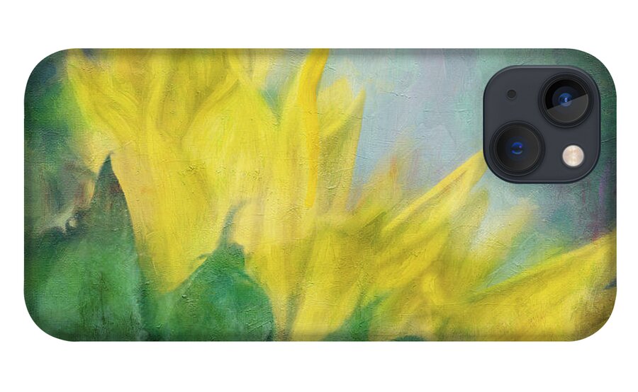 Sunflowers iPhone 13 Case featuring the digital art Sunflower Art by Jayne Carney