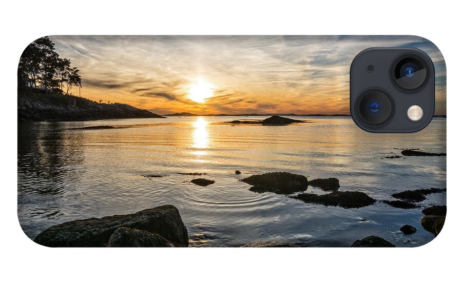 Sunset iPhone 13 Case featuring the photograph Sunset Cove Gloucester by Michael Hubley