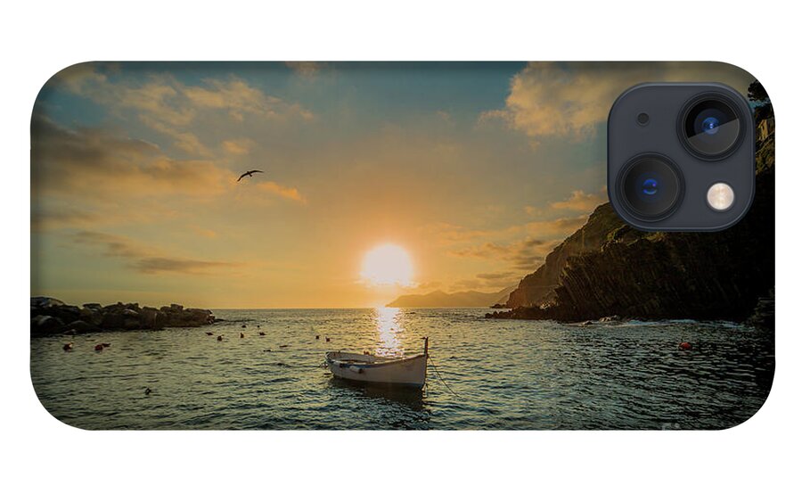 Travel iPhone 13 Case featuring the photograph Sunset in Cinque Terre by Alex Dudley