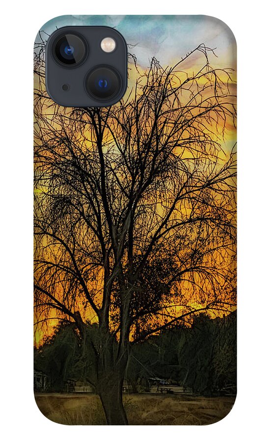 Photograph Shot iPhone 13 Case featuring the digital art Sunset in Perris by Rhonda Strickland