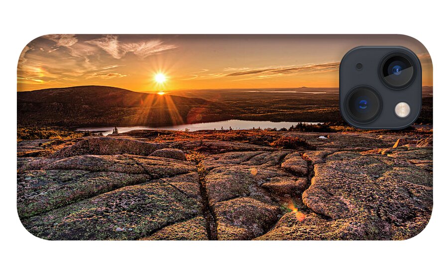 Cadillac Mountain iPhone 13 Case featuring the photograph Sunset on Cadillac Mountain by Joe Paul