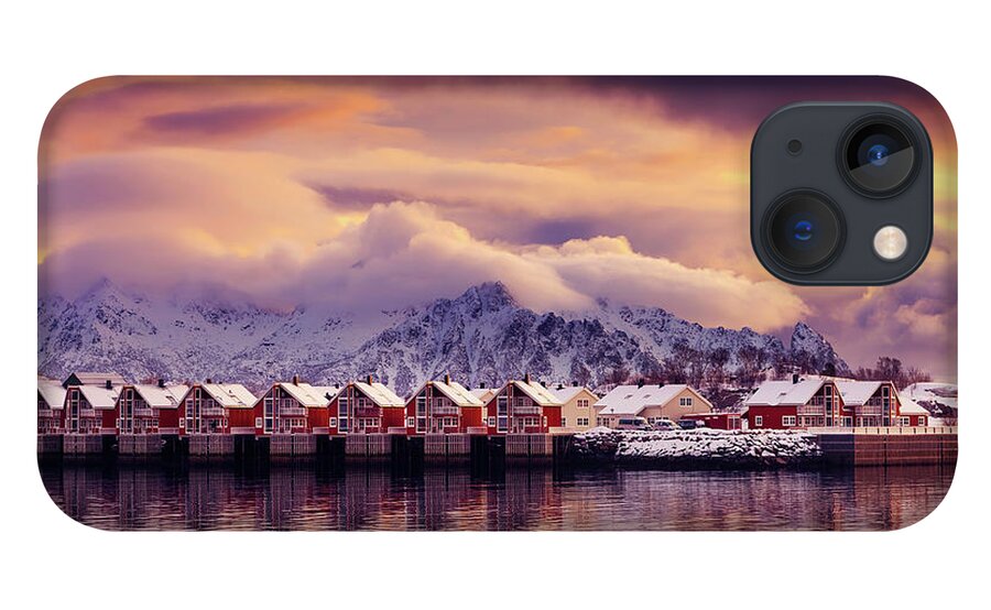 Sunset iPhone 13 Case featuring the photograph Sunset on Svolvaer by Philippe Sainte-Laudy
