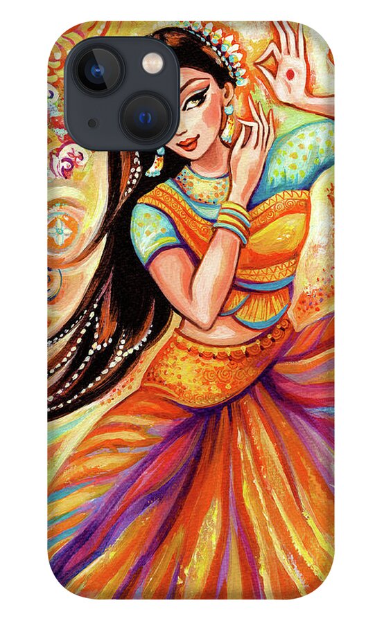 Beautiful Indian Woman iPhone 13 Case featuring the painting Sunshine Dance by Eva Campbell
