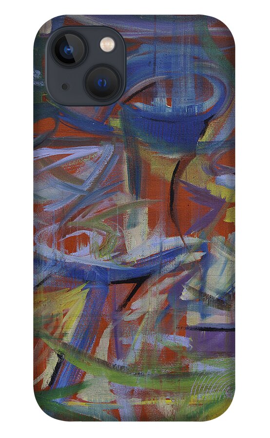 Abstract iPhone 13 Case featuring the painting Supreme Magnetic by Julius Hannah