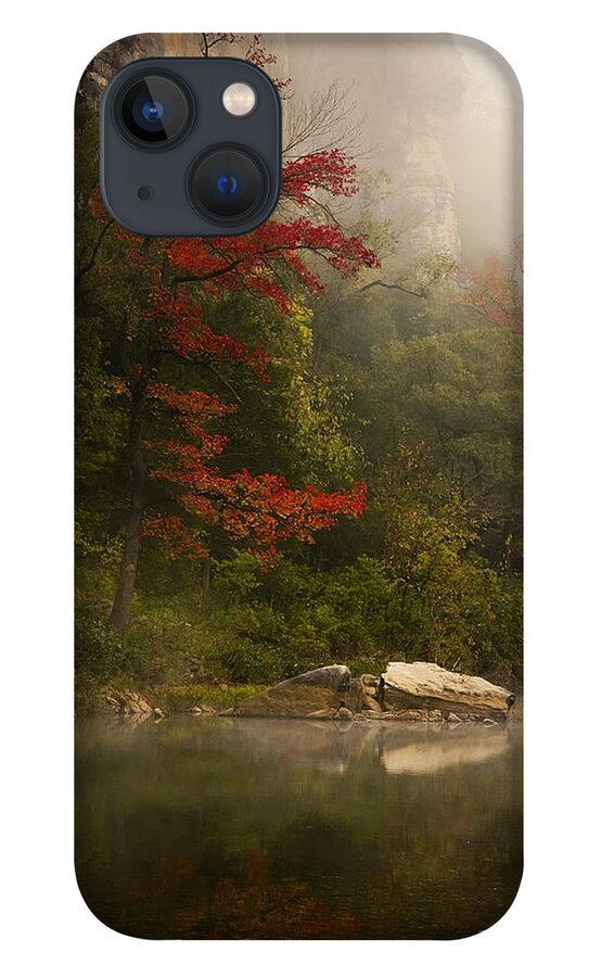 Sweetgum In The Mist iPhone 13 Case featuring the photograph Sweetgum in the Mist at Steel Creek by Michael Dougherty