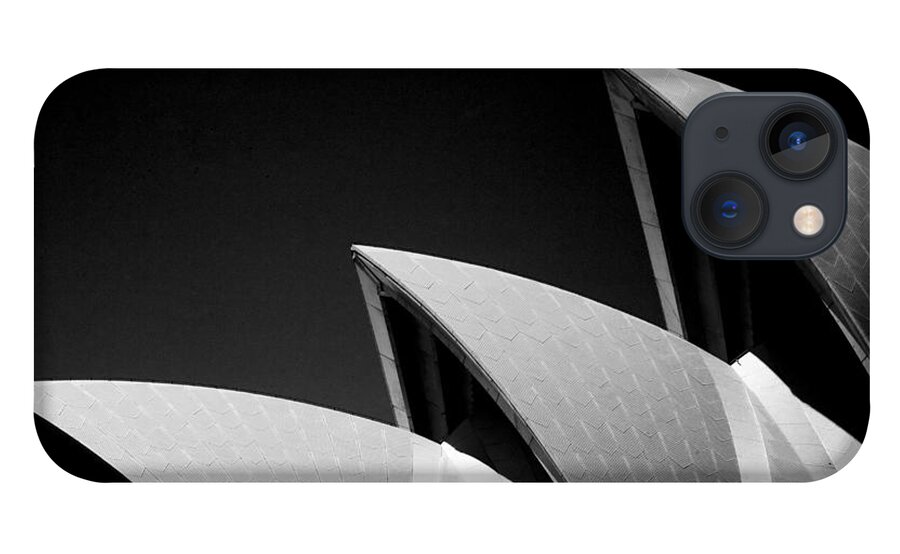 Sydney Opera House Iconic Building Black And White Monochrome iPhone 13 Case featuring the photograph Sydney Opera House by Sheila Smart Fine Art Photography