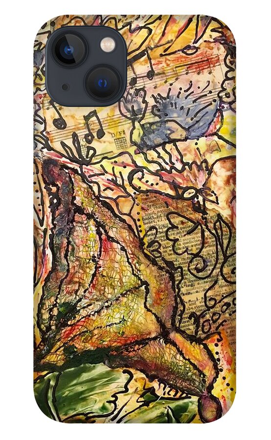 Encaustic iPhone 13 Case featuring the painting Symphony by Christine Chin-Fook