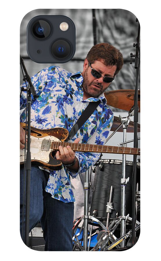 Tab iPhone 13 Case featuring the photograph Tab Benoit plays his 1972 Fender Telecaster Thinline Guitar by Ginger Wakem