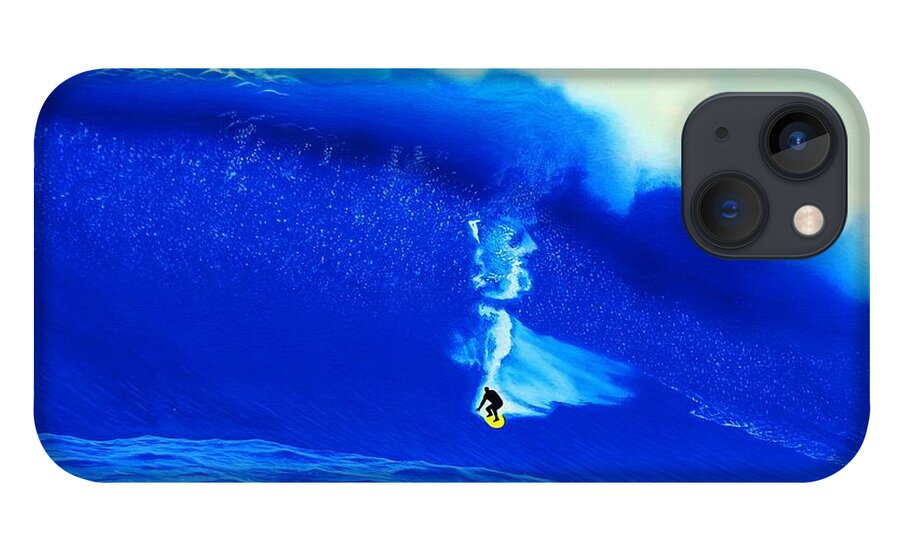 Surfing iPhone 13 Case featuring the painting Tafelberg Reef 2008 by John Kaelin