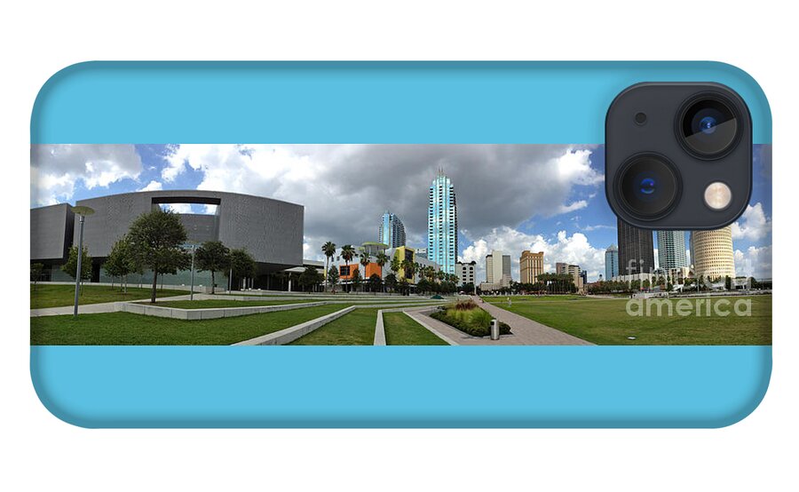 Panoramic iPhone 13 Case featuring the photograph Tampa Skyline - Panoramic by Jason Freedman