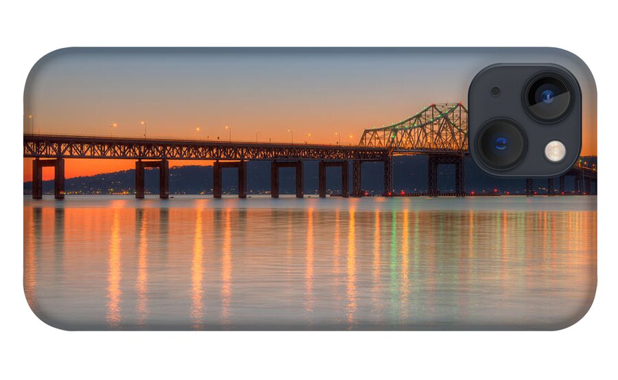Clarence Holmes iPhone 13 Case featuring the photograph Tappan Zee Bridge after Sunset II by Clarence Holmes