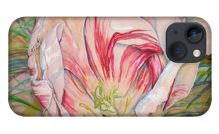 Tulip iPhone 13 Case featuring the painting Tempting Tulip by Nicole Angell